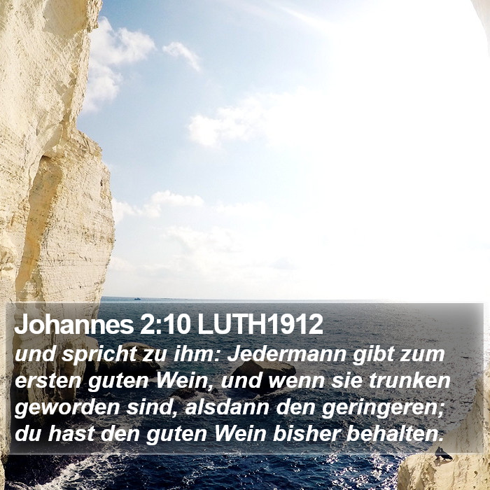 Johannes 2:10 LUTH1912 Bible Study