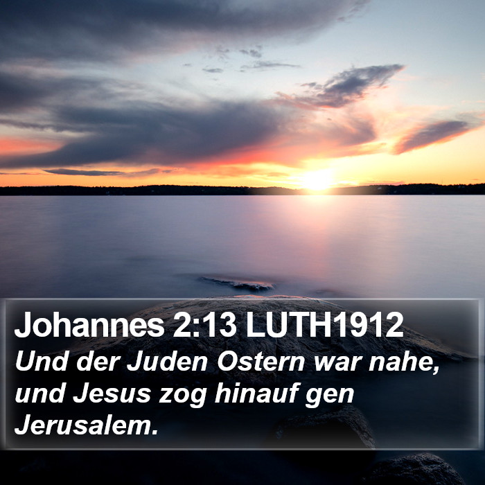 Johannes 2:13 LUTH1912 Bible Study