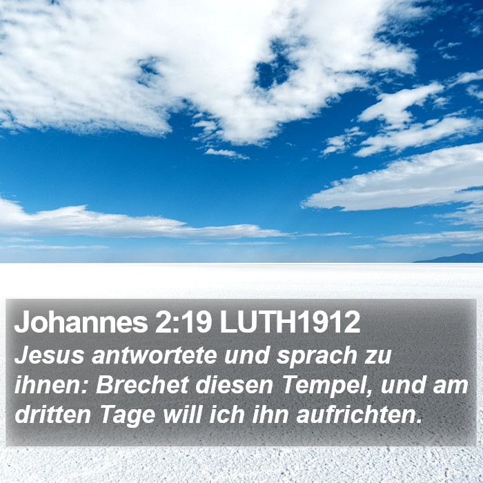 Johannes 2:19 LUTH1912 Bible Study
