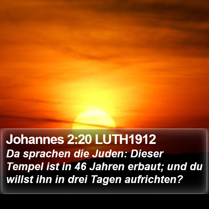Johannes 2:20 LUTH1912 Bible Study