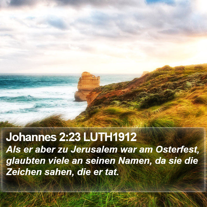 Johannes 2:23 LUTH1912 Bible Study