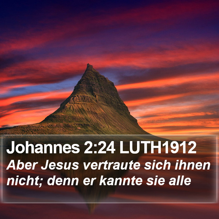 Johannes 2:24 LUTH1912 Bible Study