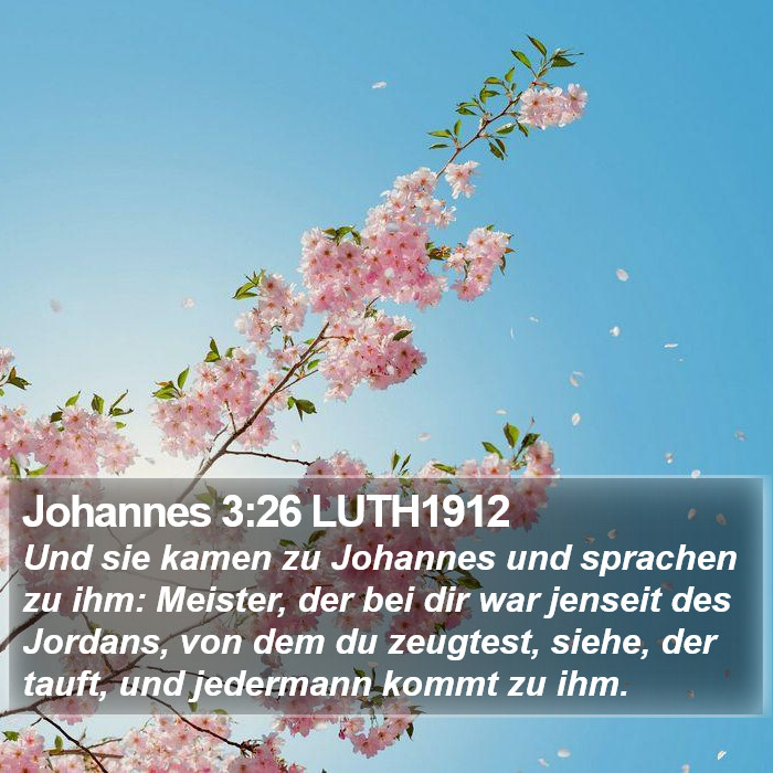 Johannes 3:26 LUTH1912 Bible Study