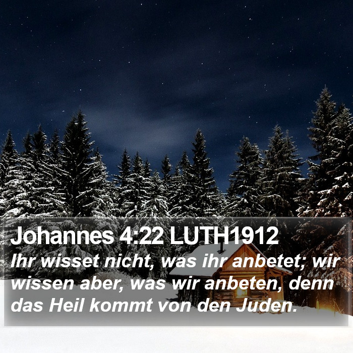 Johannes 4:22 LUTH1912 Bible Study