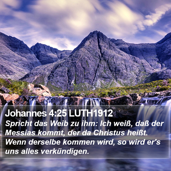 Johannes 4:25 LUTH1912 Bible Study