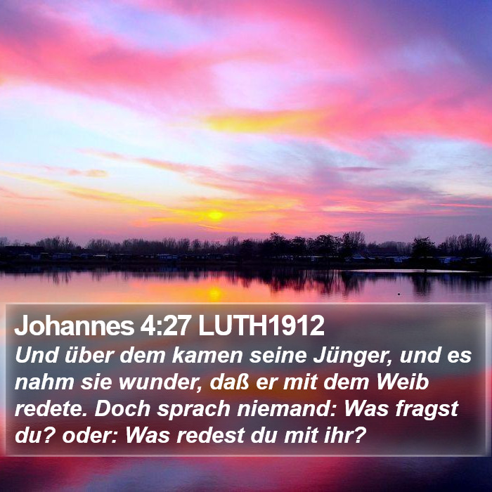 Johannes 4:27 LUTH1912 Bible Study