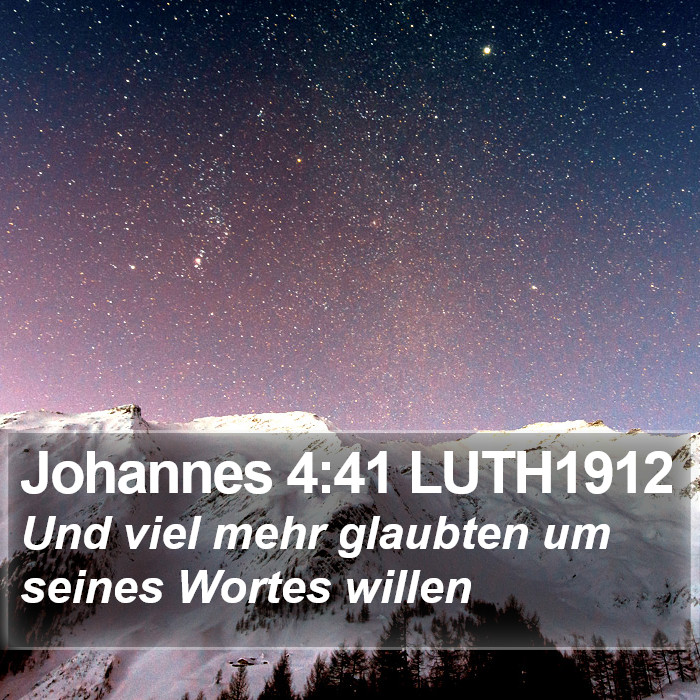 Johannes 4:41 LUTH1912 Bible Study