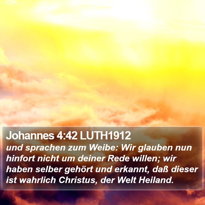 Johannes 4:42 LUTH1912 Bible Study