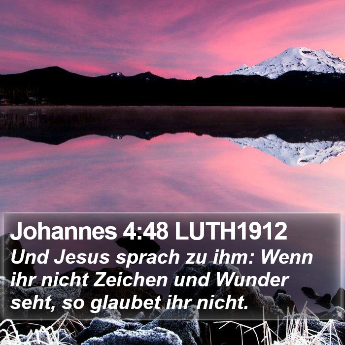 Johannes 4:48 LUTH1912 Bible Study