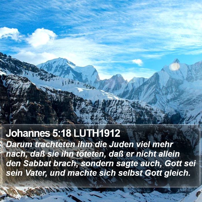 Johannes 5:18 LUTH1912 Bible Study