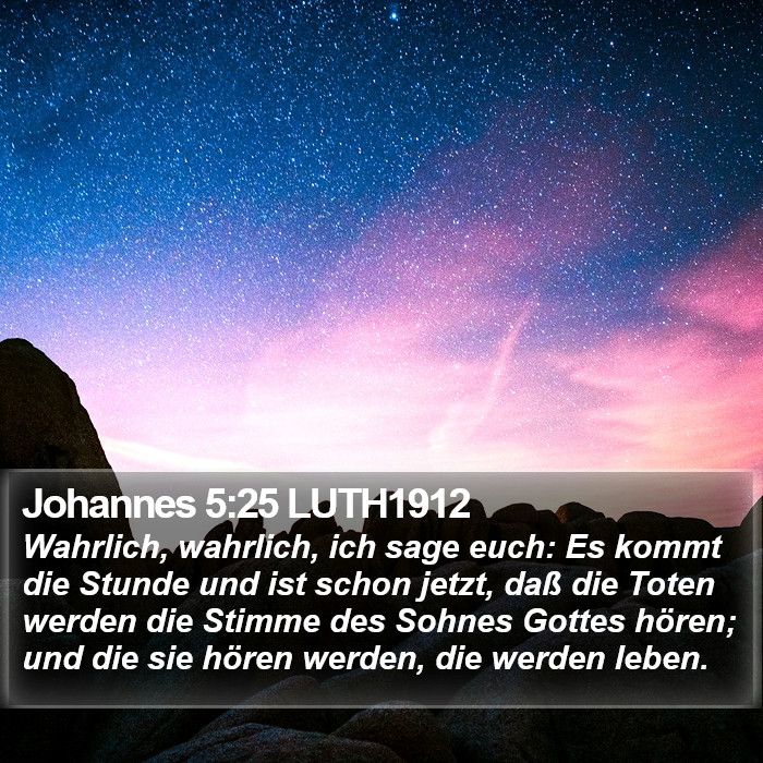 Johannes 5:25 LUTH1912 Bible Study