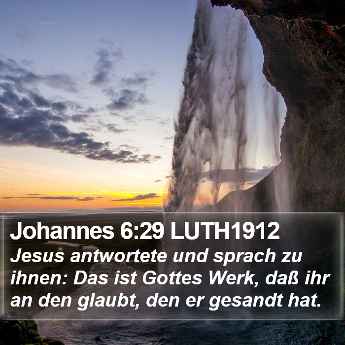 Johannes 6:29 LUTH1912 Bible Study