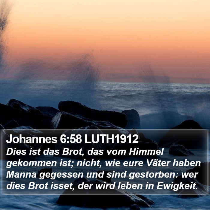 Johannes 6:58 LUTH1912 Bible Study