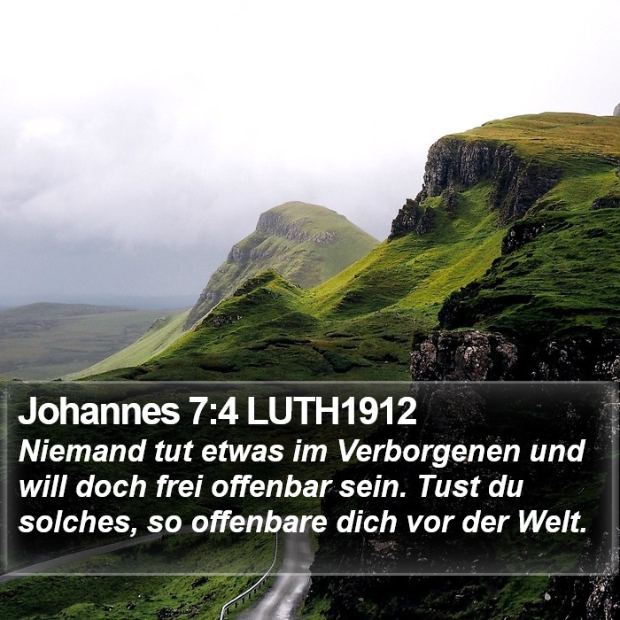 Johannes 7:4 LUTH1912 Bible Study
