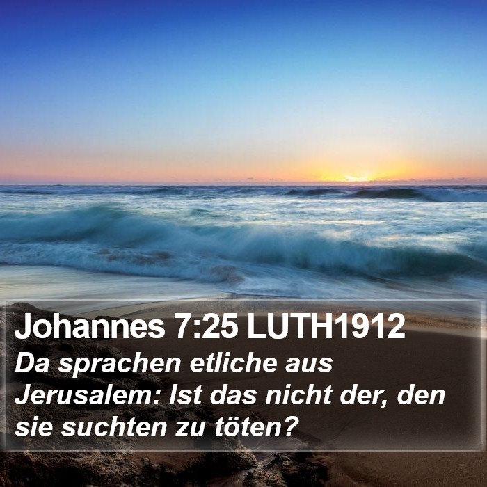 Johannes 7:25 LUTH1912 Bible Study