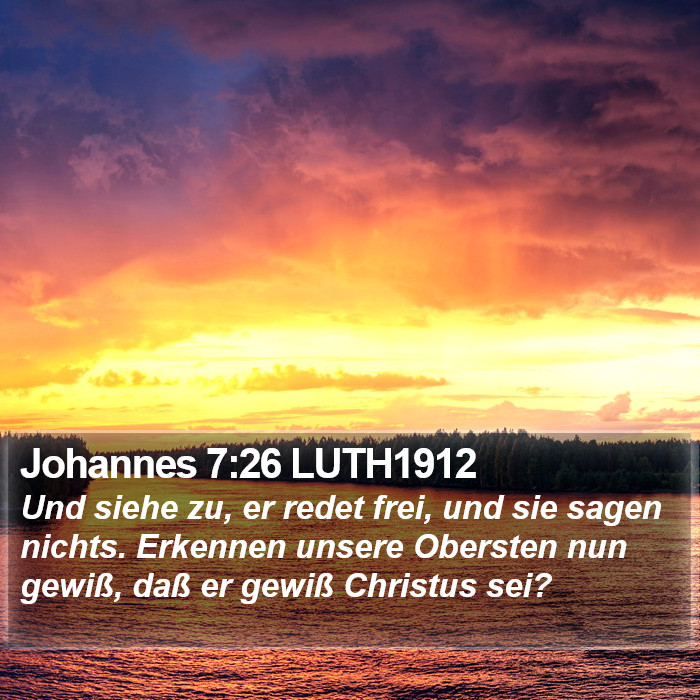 Johannes 7:26 LUTH1912 Bible Study