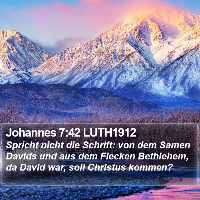 Johannes 7:42 LUTH1912 Bible Study