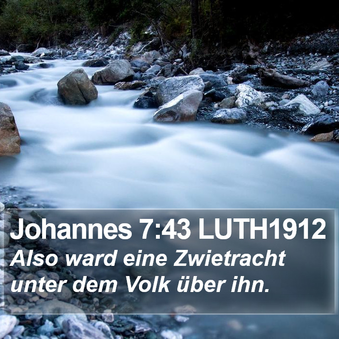 Johannes 7:43 LUTH1912 Bible Study