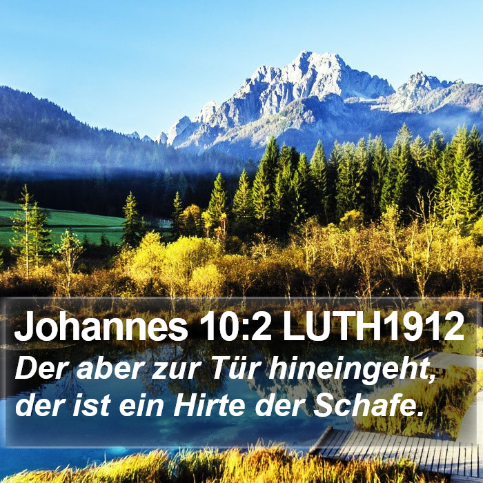Johannes 10:2 LUTH1912 Bible Study