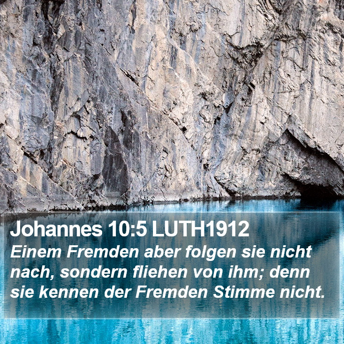 Johannes 10:5 LUTH1912 Bible Study
