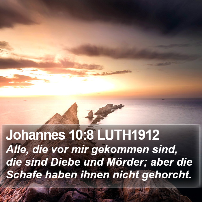 Johannes 10:8 LUTH1912 Bible Study