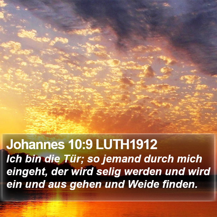 Johannes 10:9 LUTH1912 Bible Study