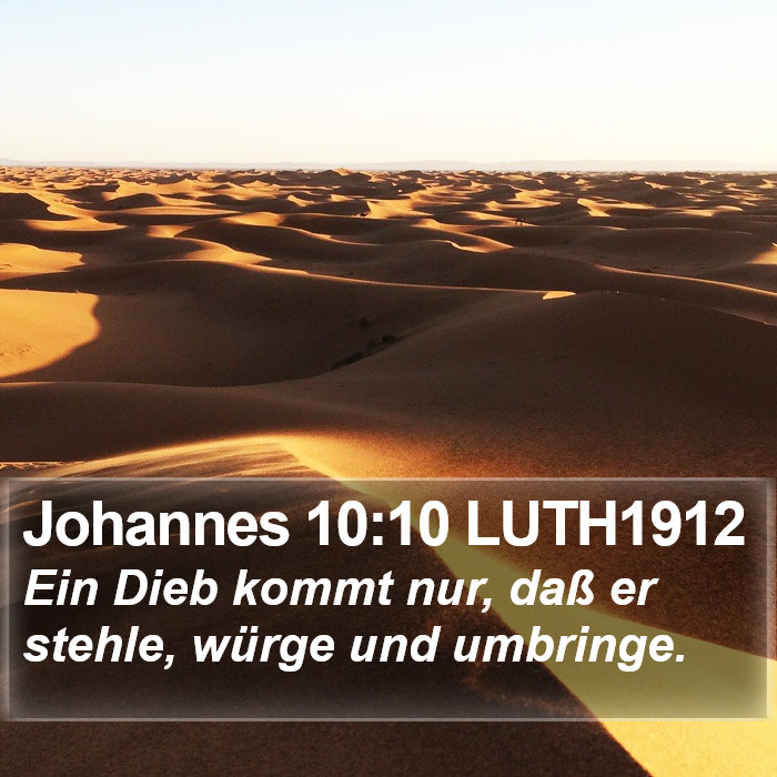 Johannes 10:10 LUTH1912 Bible Study