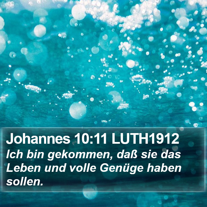 Johannes 10:11 LUTH1912 Bible Study