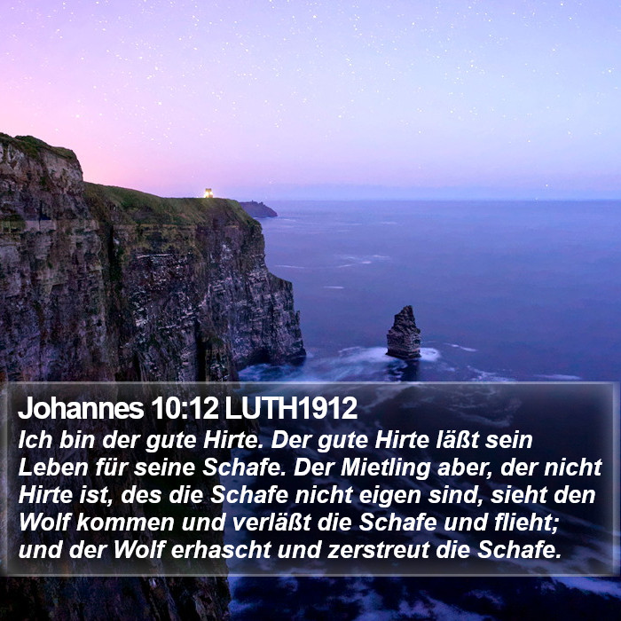 Johannes 10:12 LUTH1912 Bible Study
