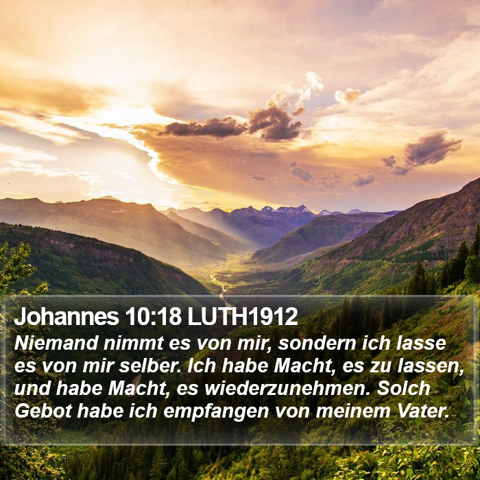 Johannes 10:18 LUTH1912 Bible Study