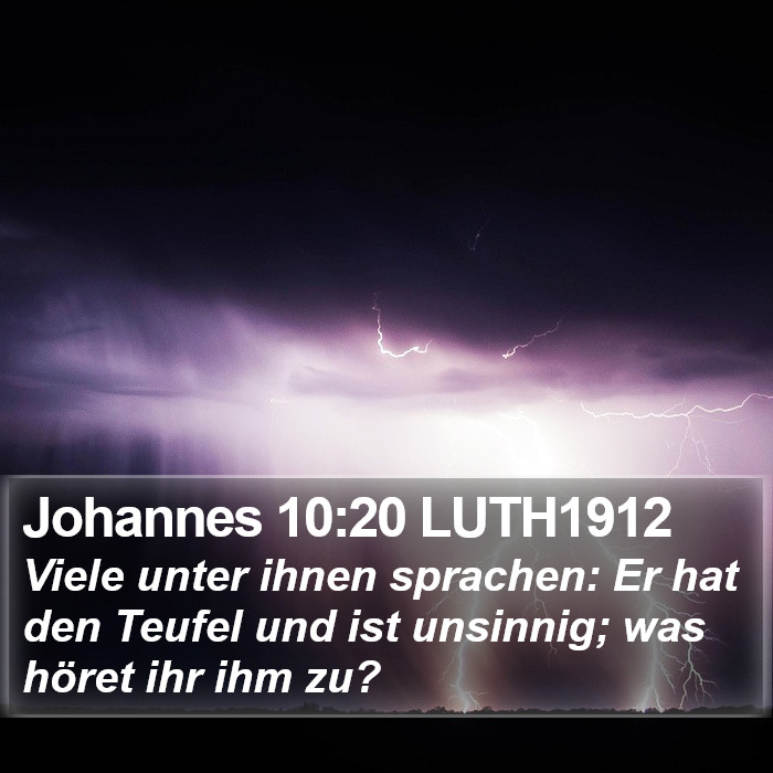 Johannes 10:20 LUTH1912 Bible Study