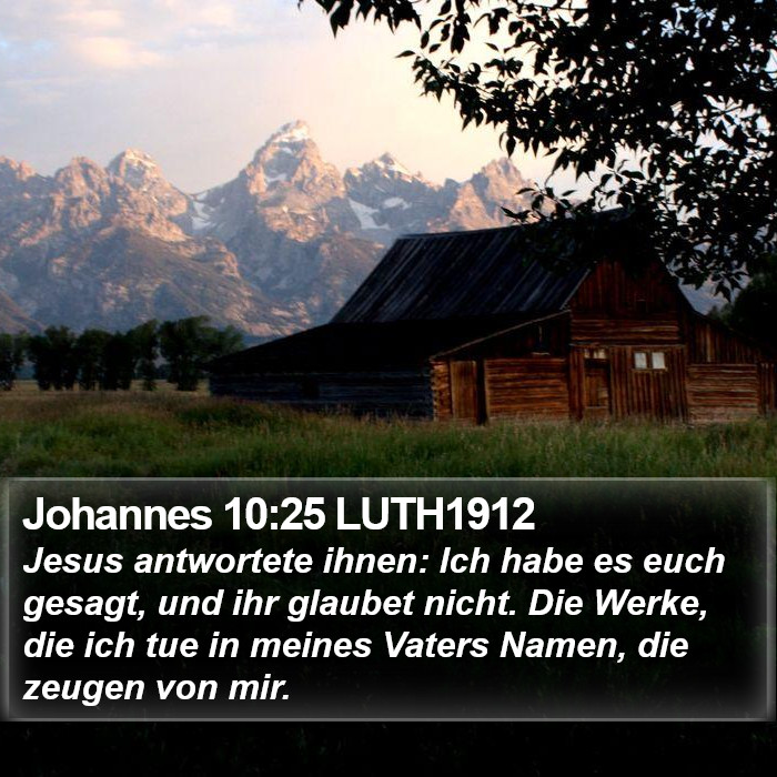 Johannes 10:25 LUTH1912 Bible Study