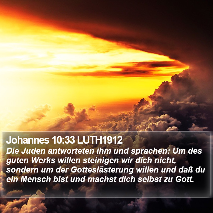 Johannes 10:33 LUTH1912 Bible Study