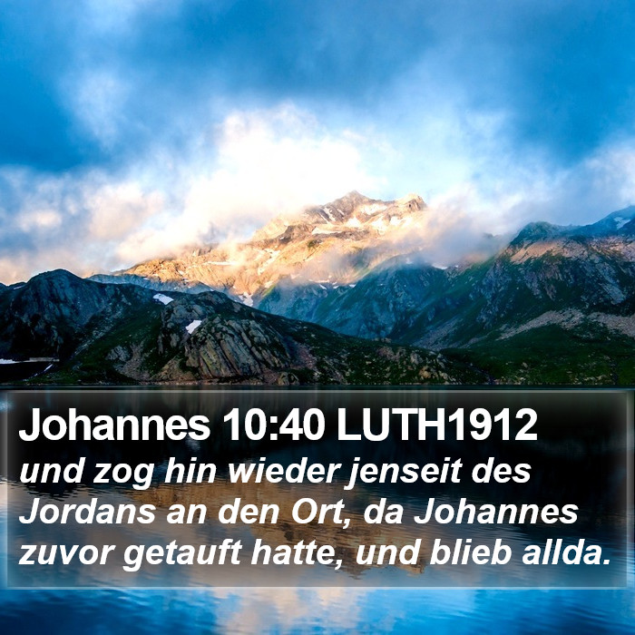 Johannes 10:40 LUTH1912 Bible Study