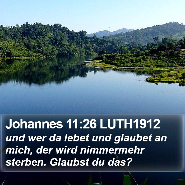 Johannes 11:26 LUTH1912 Bible Study