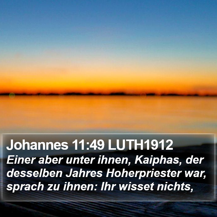 Johannes 11:49 LUTH1912 Bible Study