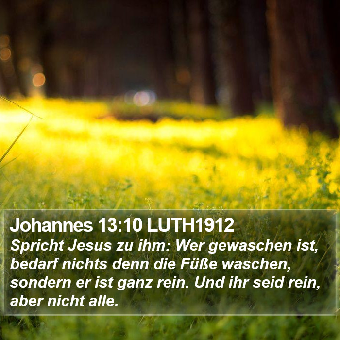 Johannes 13:10 LUTH1912 Bible Study