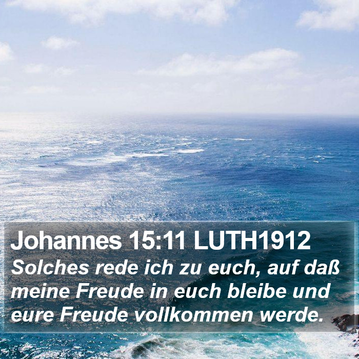 Johannes 15:11 LUTH1912 Bible Study