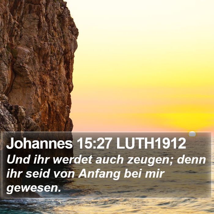 Johannes 15:27 LUTH1912 Bible Study