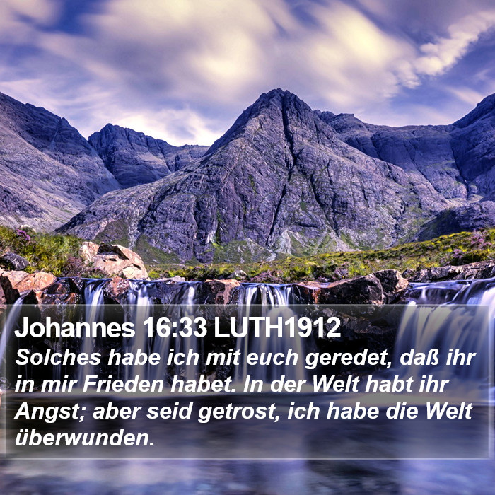 Johannes 16:33 LUTH1912 Bible Study