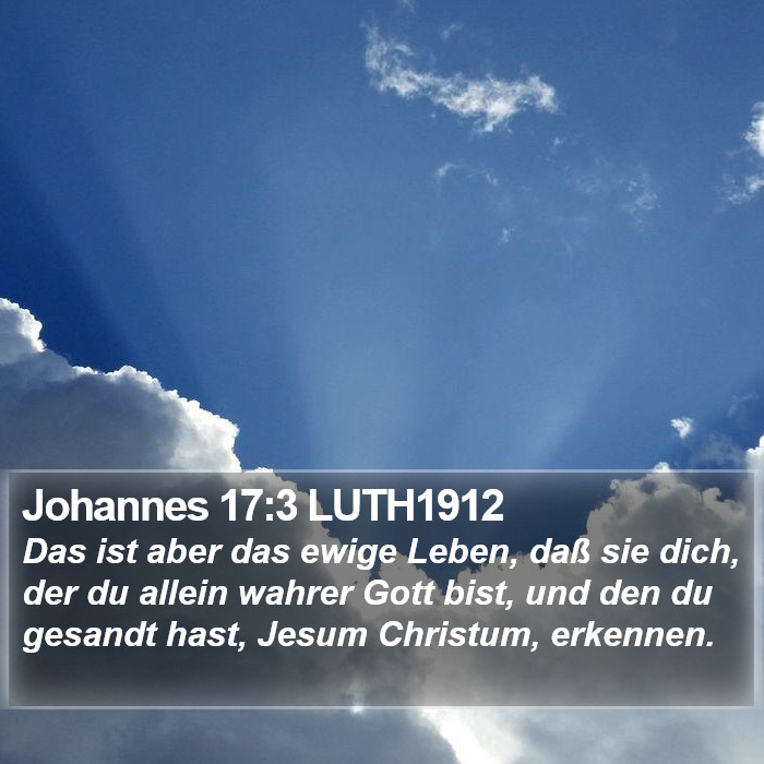 Johannes 17:3 LUTH1912 Bible Study