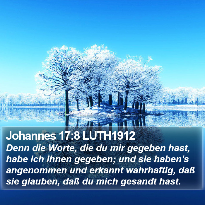 Johannes 17:8 LUTH1912 Bible Study