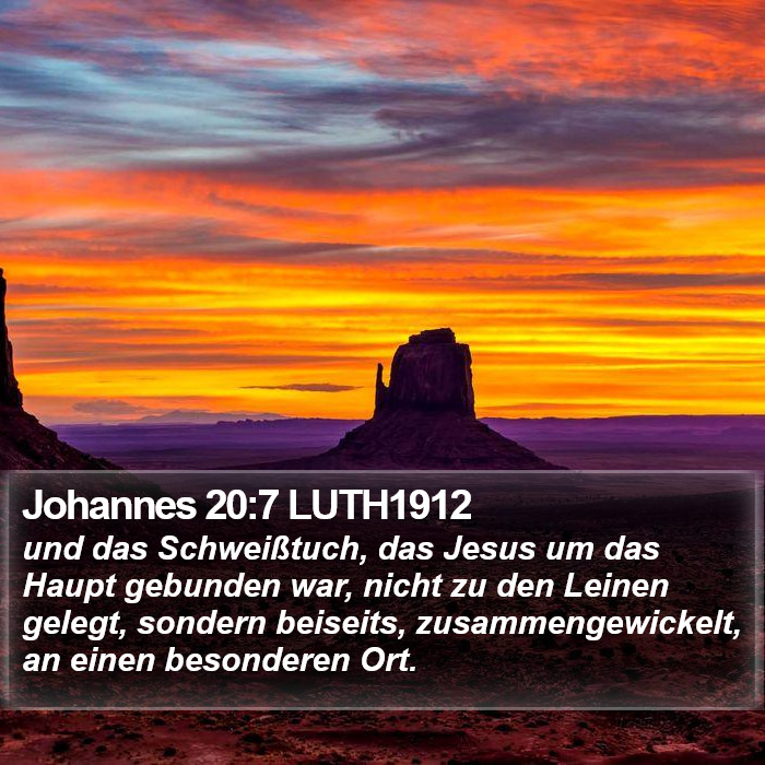 Johannes 20:7 LUTH1912 Bible Study