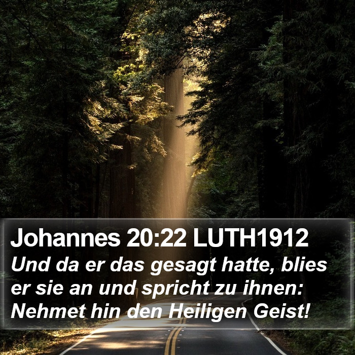 Johannes 20:22 LUTH1912 Bible Study
