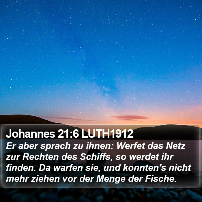Johannes 21:6 LUTH1912 Bible Study