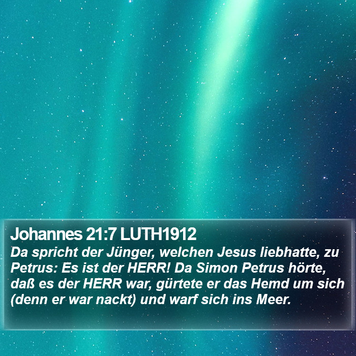Johannes 21:7 LUTH1912 Bible Study