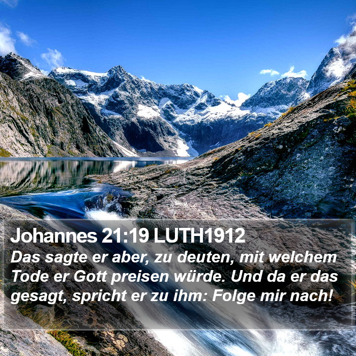 Johannes 21:19 LUTH1912 Bible Study