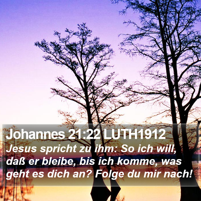 Johannes 21:22 LUTH1912 Bible Study
