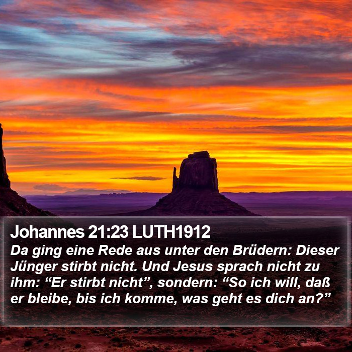 Johannes 21:23 LUTH1912 Bible Study