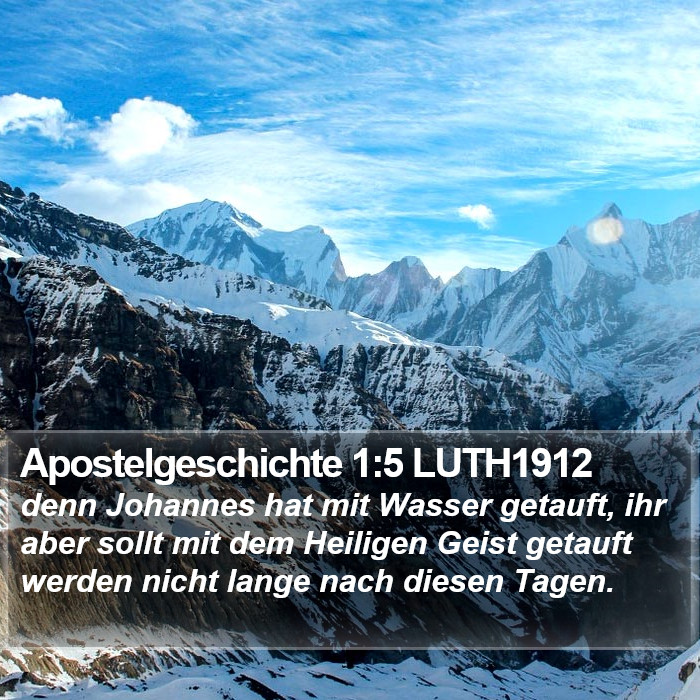 Apostelgeschichte 1:5 LUTH1912 Bible Study